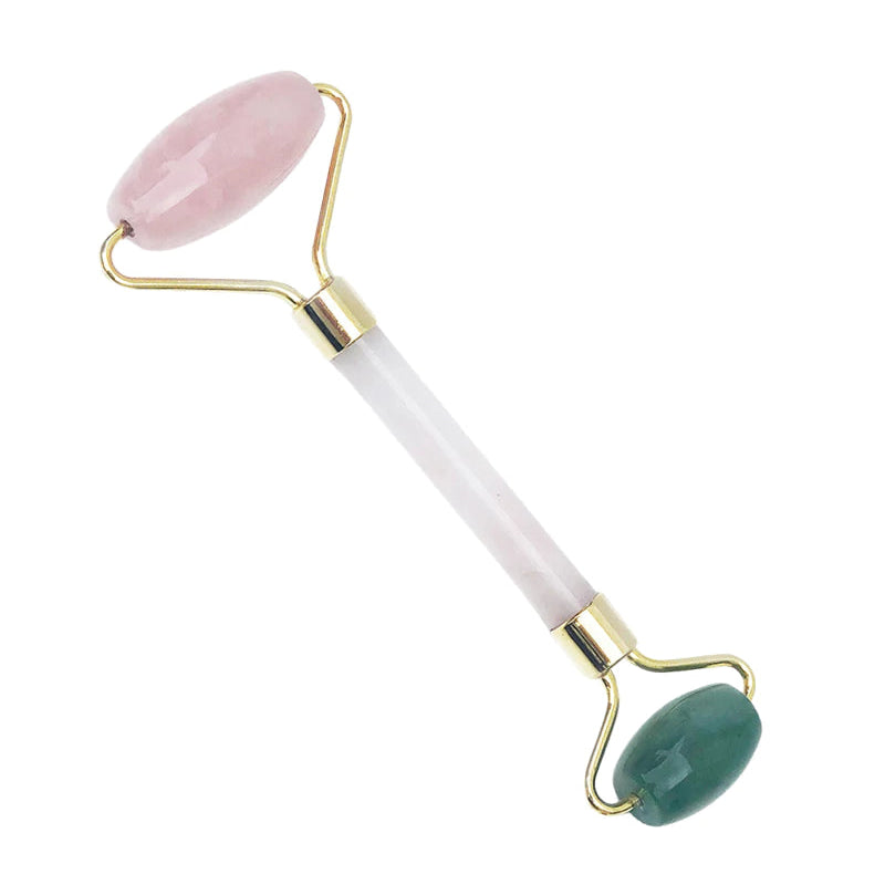 Ecococo Rose Quartz & Jade Crystal Facial Roller