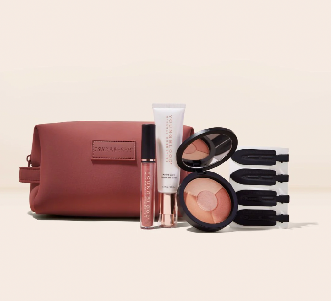 GLO-TO ESSENTIALS TRIO (FREE LIP GLOSS, CLIPS & BAG)